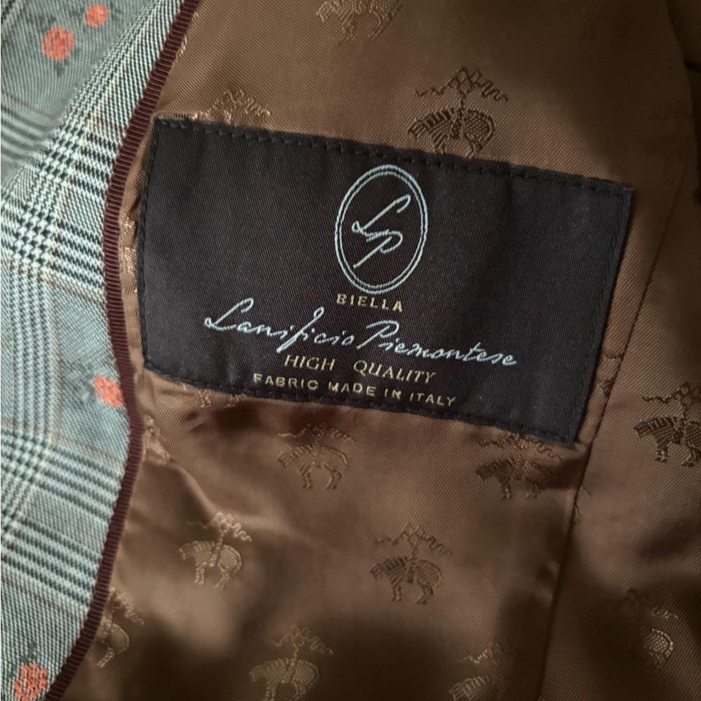 Brooks Brothers Floral Glen Plaid Double Breasted Blazer 2P - Picture 7 of 8